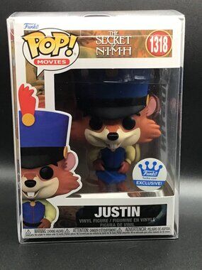 Funko Pop Vinyl Secret of NiMH Justin #1318 Funko Exclusive w/Pop Protector New